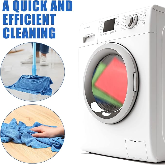 Nuanchu 20 Pieces Extra Large Microfiber Cleaning Cloth Rags Towels Bulk 20 x - Image 5