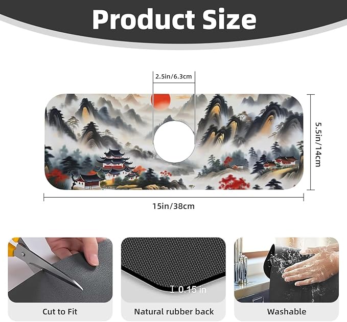Chinese Sun Mountain Tower Garden Fashion Kitchen sink faucet pad, strong water - Image 2