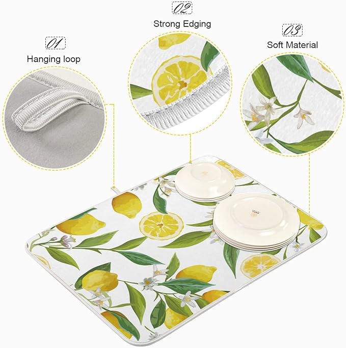 Absorbent Dish Drying Mat for Kitchen Counter - Image 4