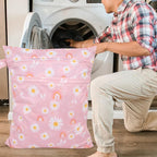 2pcs Travel Waterproof Laundry Bag, Cloth Diaper Wet Dry Bags - Image 5