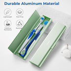Wider Aluminum Toothbrush Travel Case, Portable Travel Toothbrush Holder - Image 2