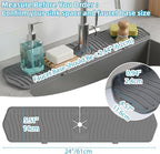 Silicone Faucet Handle Drip Catcher Drying Tray Mat Dish Soap Sponge Holder - Image 3