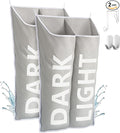 Hanging Laundry Hamper Bag XL 40x22", Space Saving over the Door Storage Bags by DONAQ