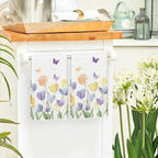 Artoid Mode Tulip Butterfly Floral Spring Kitchen Towels Dish Towels, 18x26 - Image 4