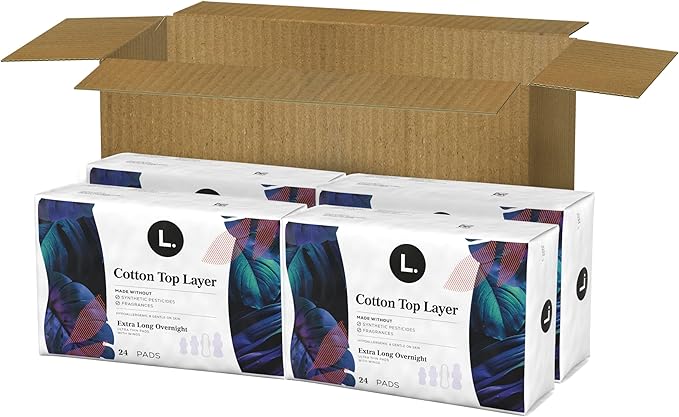 L. Ultra Thin Pads for Women, Overnight Absorbency, Organic Cotton Top Layer - Image 13