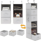 Twira 6-Shelf Hanging Closet Organizer, 2 Separable 3-Shelf Hanging Shelves by TWIRA