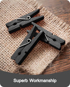 Mini Clothes Pins Wooden Colored Black Small Clothespins - Image 9