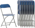 Flash Furniture Hercules Series Plastic Folding Chairs for Parties and Weddings, Stackable Commercial Event Seats, Set of 10, Blue by FlashFurniture
