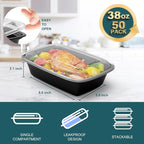 WGCC Meal Prep Containers, Reusable Food Prep Containers, To Go Containers - Image 2