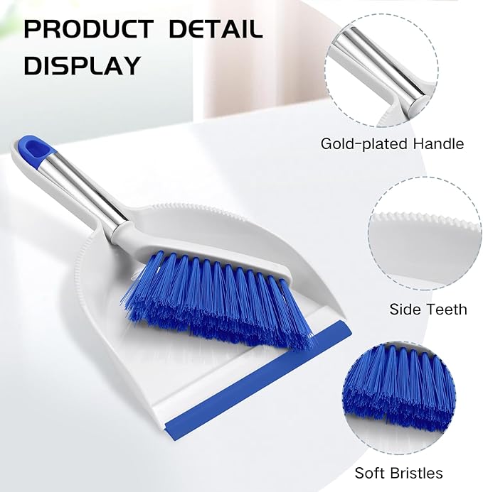 NACENA Mini Broom and Dustpan Set, Small Dust Pan and Brush Set - Image 5