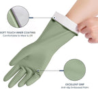 Rubber Cleaning Gloves for Dishwashing, 4 Pairs Reusable Kitchen Gloves for - Image 2