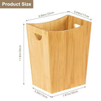 SEHERTIWY Wood Trash Can Wastebasket, 2 Gallon Small Waste Basket - Image 6