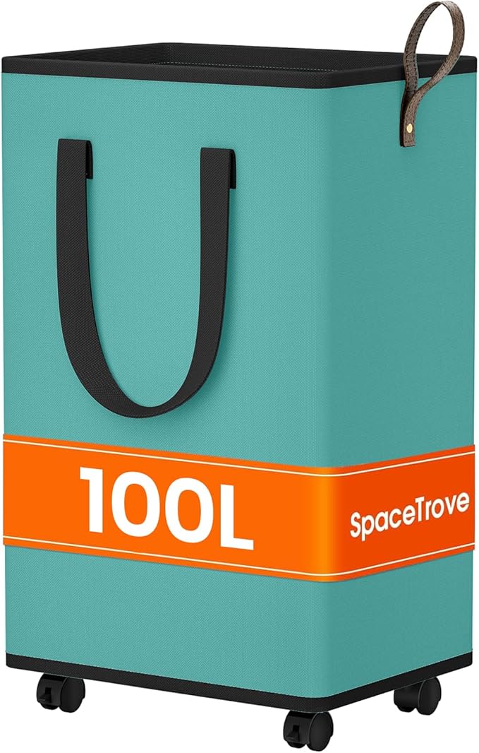 Laundry Basket with Wheels, Collapsible Laundry Baskets, Laundry Hamper with by Unknown