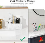 Luxspire Resin Toothbrush Holder, 5 Slots Hygienic Handmade Toothbrush Storage - Image 3