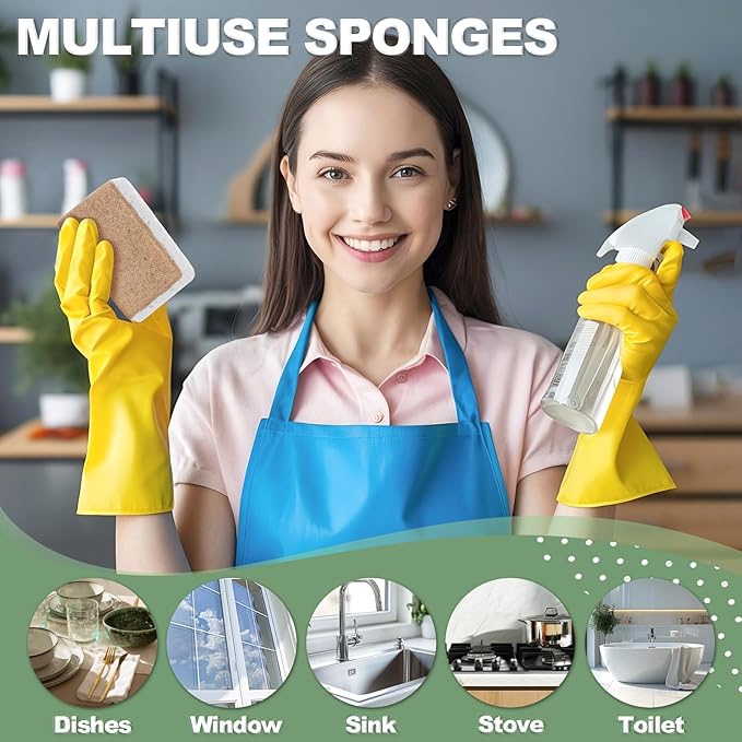 Aheroi Natural Dish Sponge, Organic Eco Friendly Cleaning Sponge - Image 6