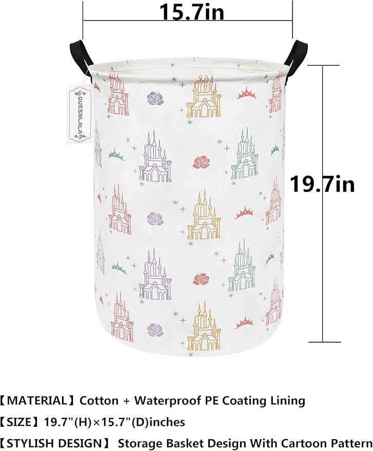 QUEENLALA Large Storage Basket, Laundry Hamper/Bathroom/Home Decor/Collapsible - Image 2