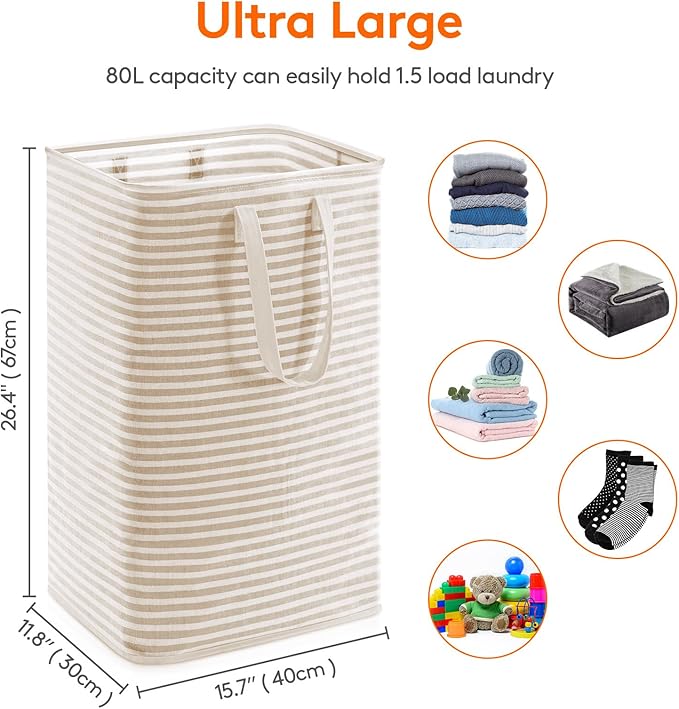Lifewit 1 Pack Laundry Hamper Large Collapsible Laundry Baskets, Freestanding - Image 3