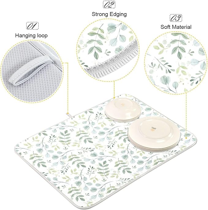 Eucalyptus Leaves Dish Drying Mat - Image 4