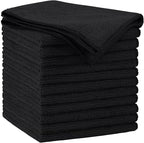 AIDEA Microfiber Cleaning Cloth Black 12PK, Microfiber Towels by AIDEAHOME