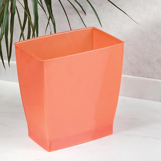 iDesign Small Plastic Bathroom Trash Can, Slim Rectangle Garbage Bin - Image 7