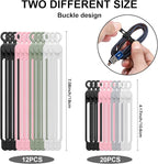 32Pcs Silicone Cable Ties, Data Cable Organizer Silicone Cable Straps Cord Ties - Image 5