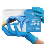 Blue Nitrile Disposable Gloves Large, Dental and Surgical Grade by FifthPulse