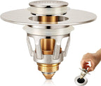Bathroom Sink Stoppers Brushed Nickel – Pop Up Drain Stopper & Strainer - Image 8