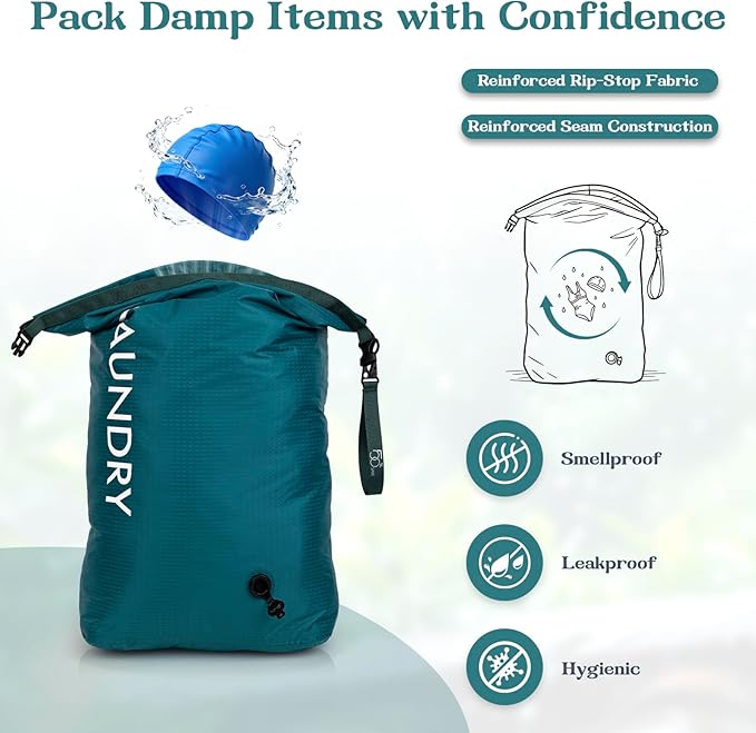Travel Laundry Bag, Vacuum Compression Dirty Clothes Travel Bag, Waterproof - Image 3