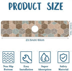 Geometry Blocks Sink Faucet Absorbing Mat Glitter Geometry Super Absorbent Fast - Image 2