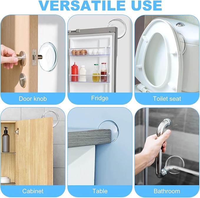 Door Stoppers for Wall, Door Knob Wall Protector 3.15", Self Adhesive Door - Image 5