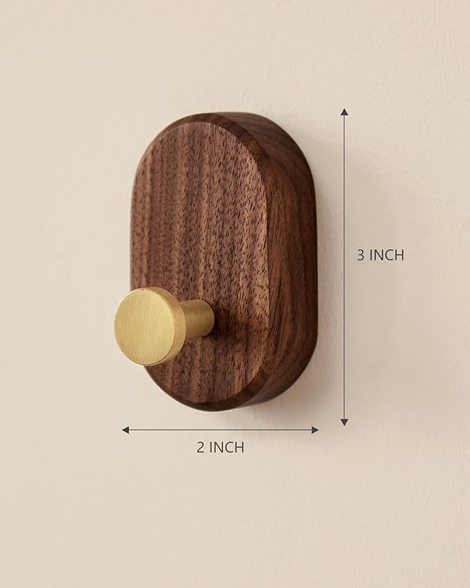 Wood Coat Hooks Wall Mount - Image 4