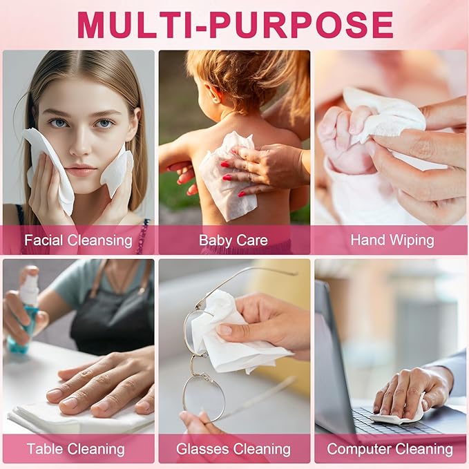FACEMADE 60 Count Disposable Face Towels, 100% USDA Biobased Face Towelettes - Image 9