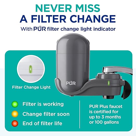 PUR Plus Vertical Faucet-Mount Water Filtration System, Lead-Reducing Filter - Image 6