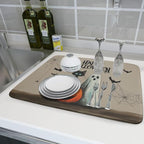 Happy Halloween Black Cat Ghost Dish Drying Mat - Image 6