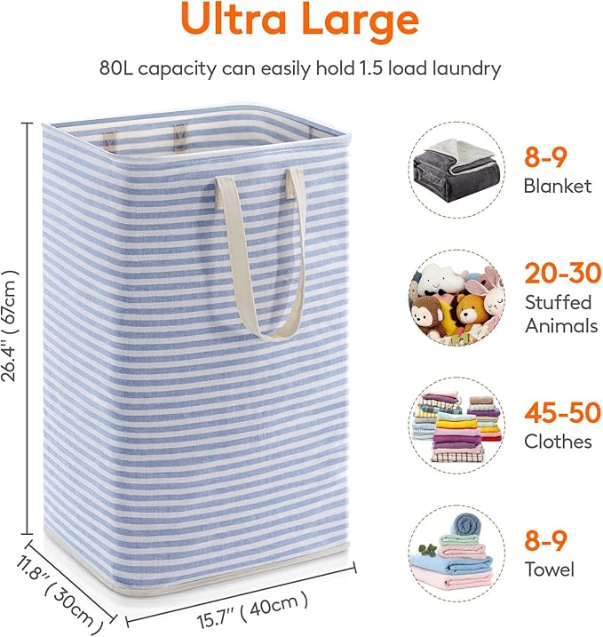 Lifewit 1 Pack Laundry Hamper Large Collapsible Laundry Baskets, Freestanding - Image 3