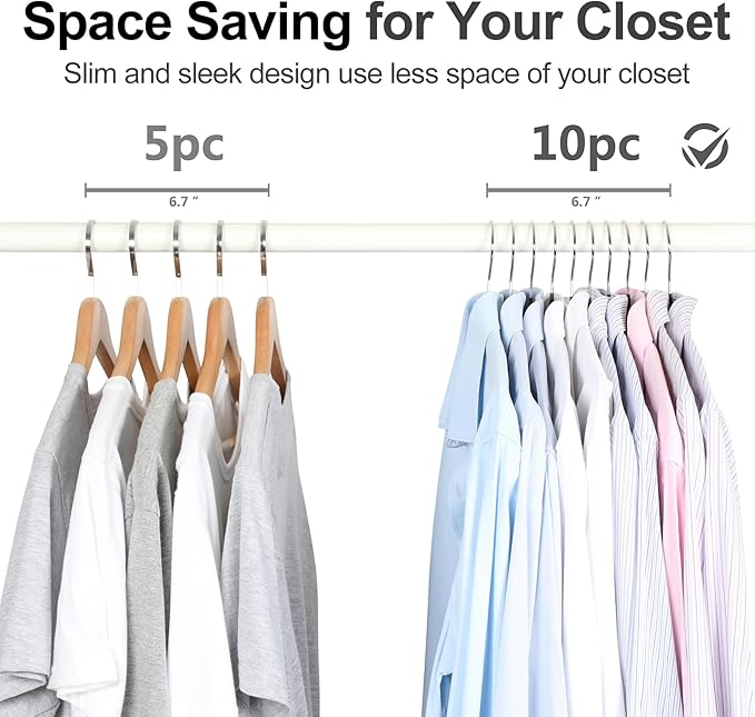 TOPIA HANGER Metal Hangers 30 Pack, Non Slip Clothes Hangers Space Saving - Image 6