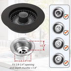 Kitchen Sink Drain Strainer, 3 in 1 Pop Up Kitchen Sink Stopper, - Image 4