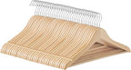 SONGMICS Wooden Hangers, Coat Hangers, Pants Bar, 360° Swivel Hooks, by SONGMICSbySONGMICSHOME