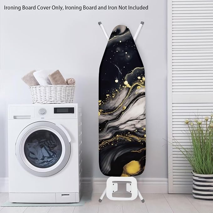 Marble Print Ironing Board Cover Protector Dirt-Resistant Iron Board Cover - Image 3