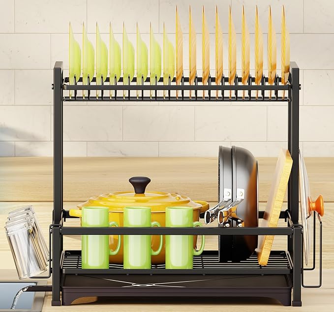 Simple Trending Dish Drying Rack, 2-Tier Dish Rack - Image 7