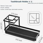 MYITYARD Toothbrush Holders for Bathrooms, 4 Slots Rustproof Metal Tooth - Image 2