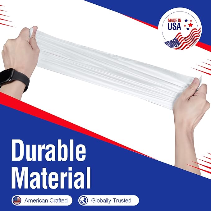 Delxo 30-33 Gallon Clear Trash Bags, Durable & Puncture-Resistant Plastic - Image 4
