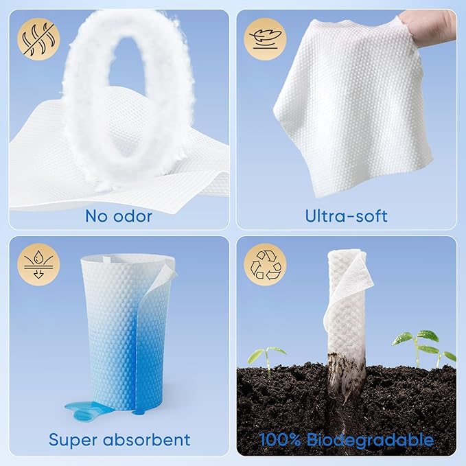 Disposable Face Towels, Biodegradable Ultra Soft Washcloths - Image 4