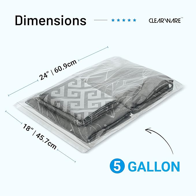 25 Large Storage Bags With Zipper Top - Image 2