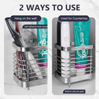 Wall Mount Toothbrush Holder for Bathroom, Stainless Steel Rustproof Toothbrush - Image 3