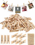 Mini Clothes Pins for Photo, Natural Small Wooden Clothespins 1 Inch Tiny Wood by SFSOONEAT