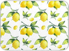 Tropical Lemon Leaves Dish Drying Mat 18x24 by Wamika