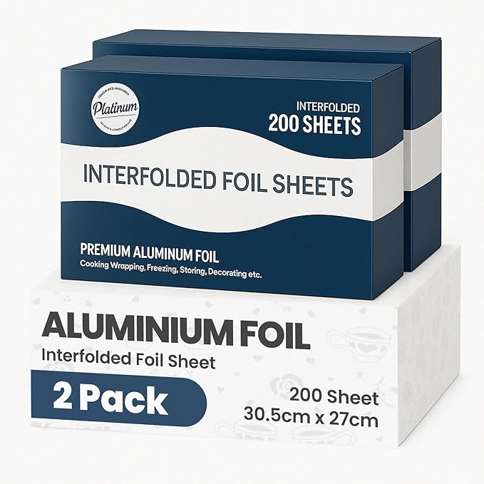 Pre-Cut Aluminum Foil Sheets 12" x 10.7" – Heavy-Duty, Pop-Up Disposable Sheets - Image 2