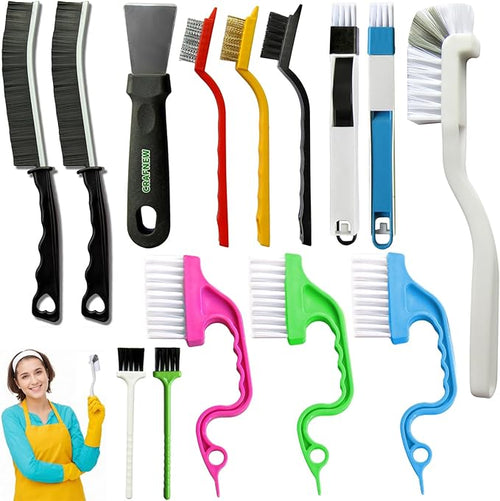 14Pcs Small Crevice Cleaning Brush Set, Groove Gap Cleaning Tool by CRAFNEW