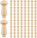 50 Pcs Mini Shaker Pegs Wooden Hooks Wall Mounted, Smooth Texture Wood Pegs by Yinkin